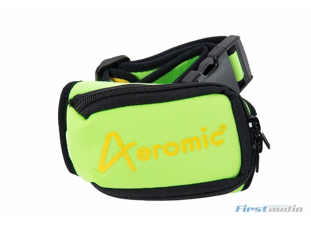 Aeromic AMZIP belte til mikrofonsender Midjebelte med glidelås - Farge:Lime 